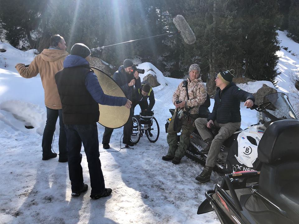 Shooting in Ile-Alatau National Park, in the mountains near Almaty, in Kazakhstan.